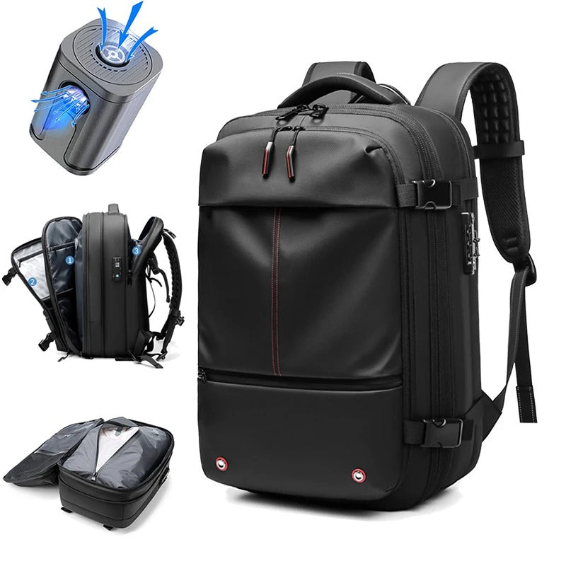 Sac a dos compression sous vide AirVault rangementchic ideal pour voyage cabine avion