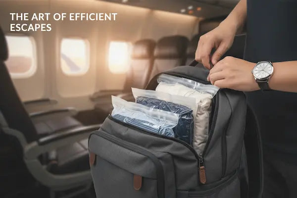 sac a dos voyage compression sous vide