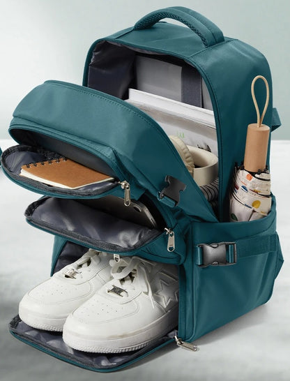 Sac à dos voyage cabine Ryanair 40x20x25 conforme bagage à main, grande capacité avec compartiment chaussures respirant et compartiment ordinateur portable – Rangement Chic
