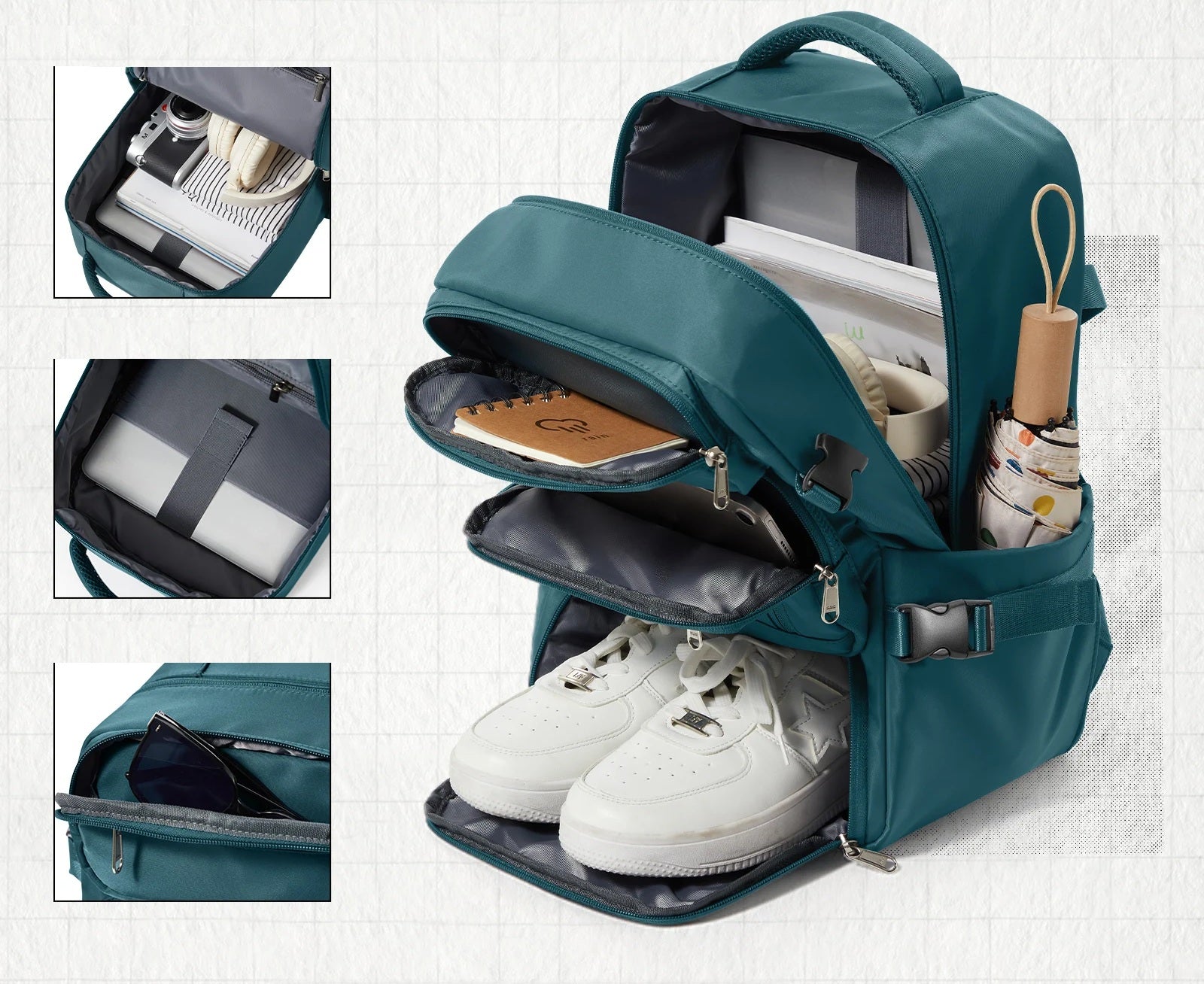Sac à dos cabine Ryanair 40x20x25 pour avion, sac à dos de voyage léger et fonctionnel avec rangement PC sécurisé, organisation intelligente et design conforme compagnie aérienne – Rangement Chic
