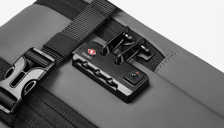 Sac à dos compression sous vide Evasion Slim avec cadenas TSA et lanières de sécurité