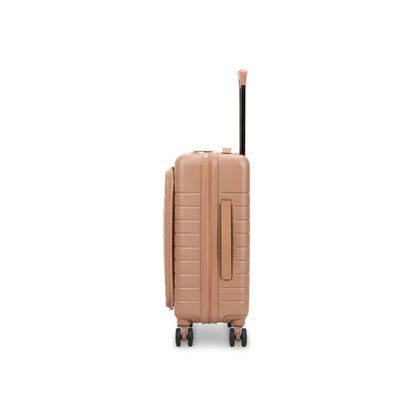 Valise cabine Bugatti Munich Pro coloris Mocha avec poche avant et doubles roues 360°