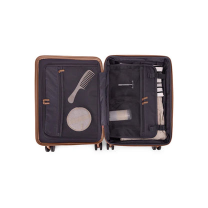 Valise cabine Bugatti Munich Pro coloris Mocha avec poche avant et doubles roues 360°