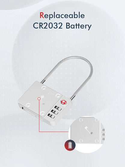 Cadenas TSA MiLock Apple Find My batterie remplaçable pour bagages, accessoire de voyage sécurisé