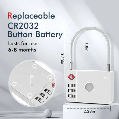 Cadenas TSA Milock Apple Find My avec batterie remplaçable CR2032, serrure pour valise intelligente