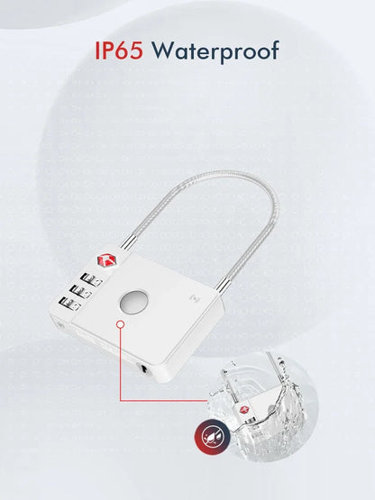 Cadenas TSA MiLock Apple Find My étanche IP65 pour valise, sécurité bagages intelligente