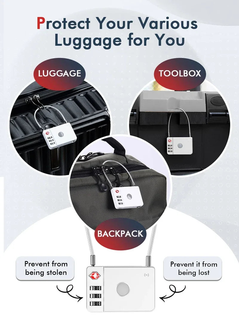 Cadenas TSA MiLock Apple Find My polyvalent pour valise, sac à dos, boîte à outils