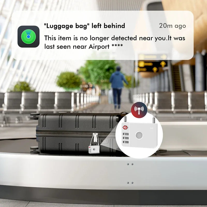 Cadenas TSA Milock Apple Find My anti-perte pour bagage sur valise à l’aéroport