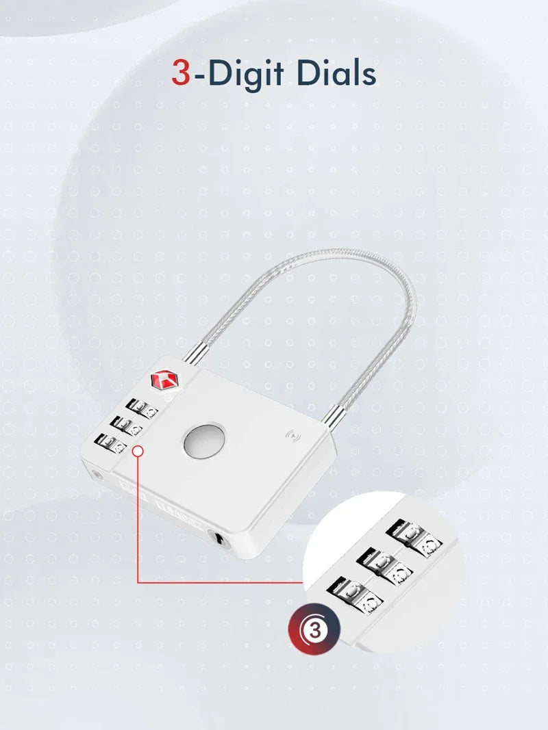 Cadenas TSA Milock Apple Find My à code 3 chiffres pour valise cabine, accessoire sécurité voyage