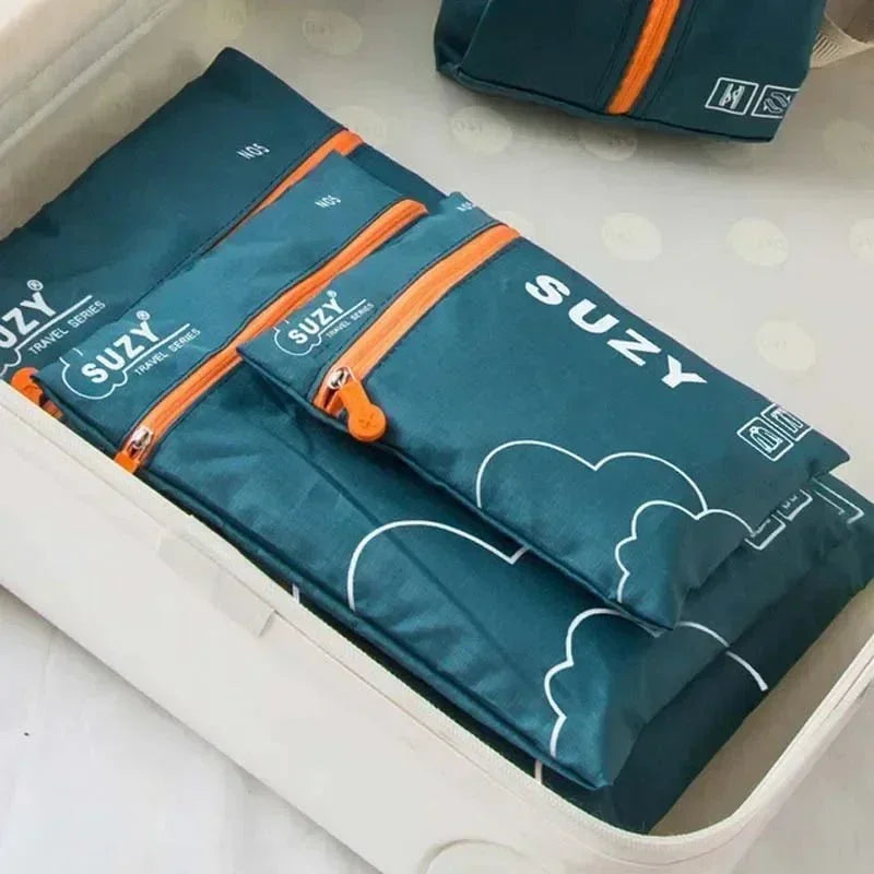 Cubes de rangement Smarttrip pour valise cabine, bleu, idéal organisation bagages voyage