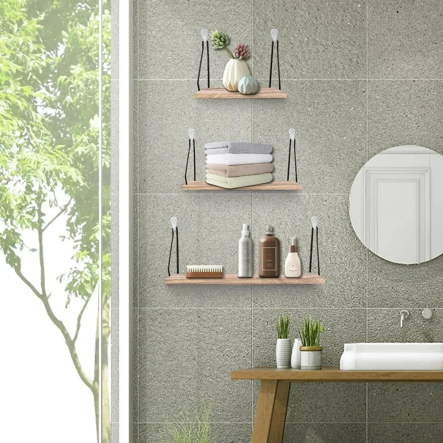 Étagère murale bois | Mur Harmonie™ - Rangement Chic