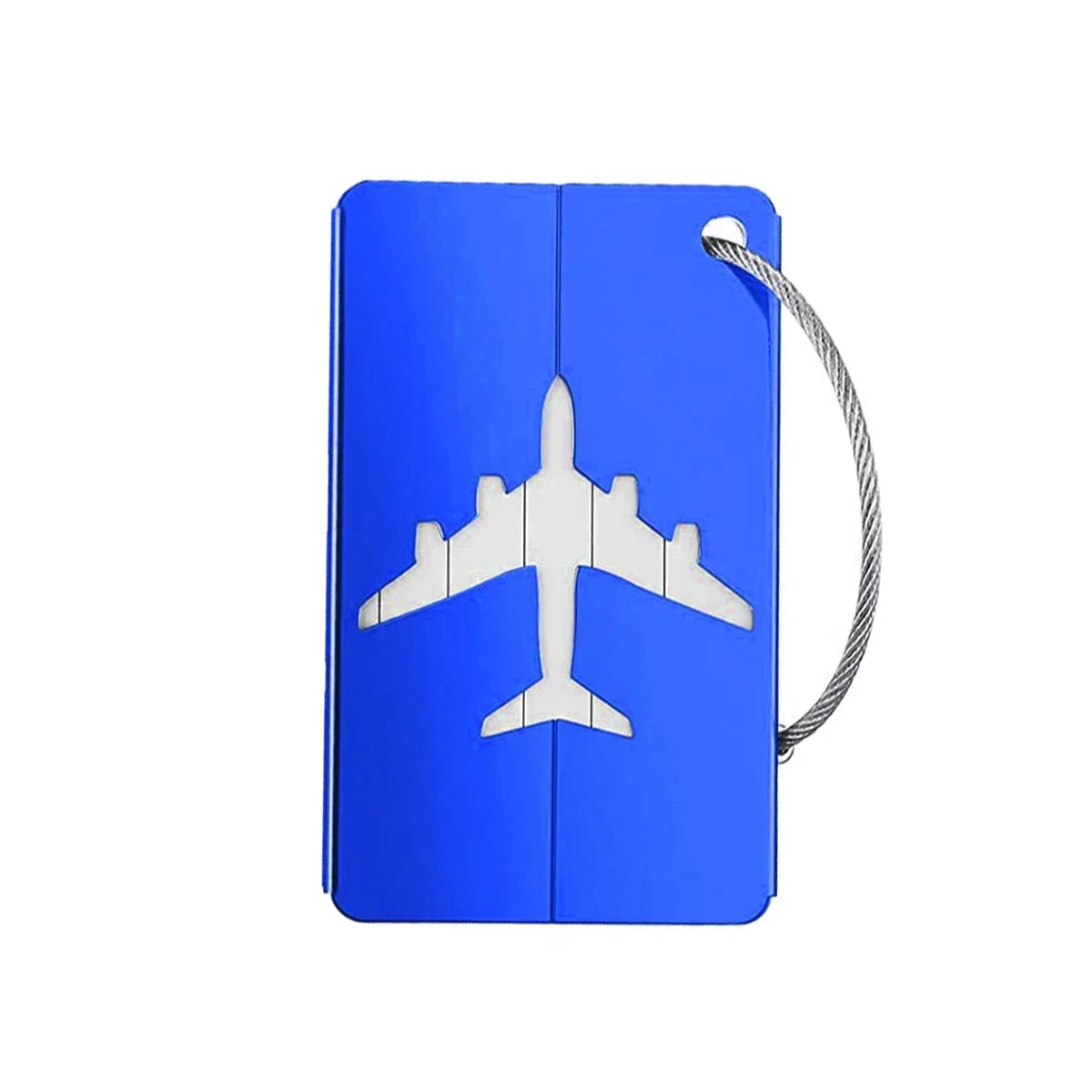Etiquette bagage aluminium compacte et resistante. identifiez facilement vos bagages avion avec protection anti perte et fixation fiable.