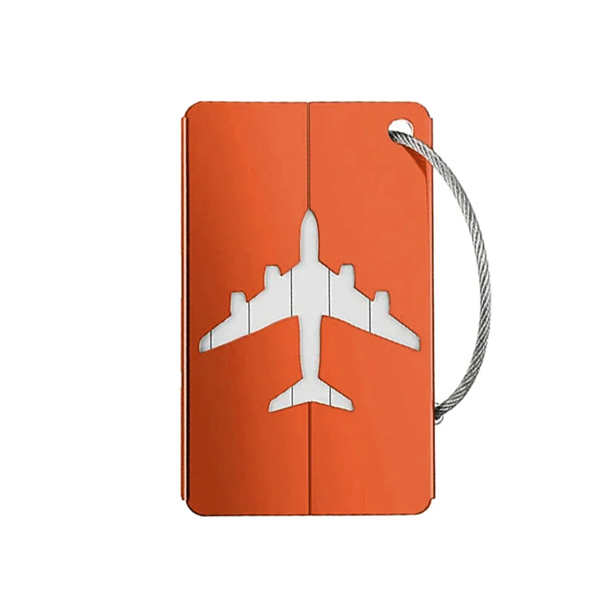 Etiquette bagage aluminium compacte et resistante. identifiez facilement vos bagages avion avec protection anti perte et fixation fiable.