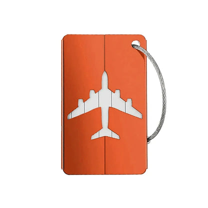 Etiquette bagage aluminium compacte et resistante. identifiez facilement vos bagages avion avec protection anti perte et fixation fiable.