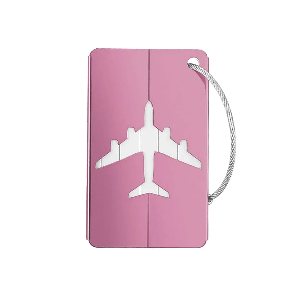 Etiquette bagage aluminium compacte et resistante. identifiez facilement vos bagages avion avec protection anti perte et fixation fiable.