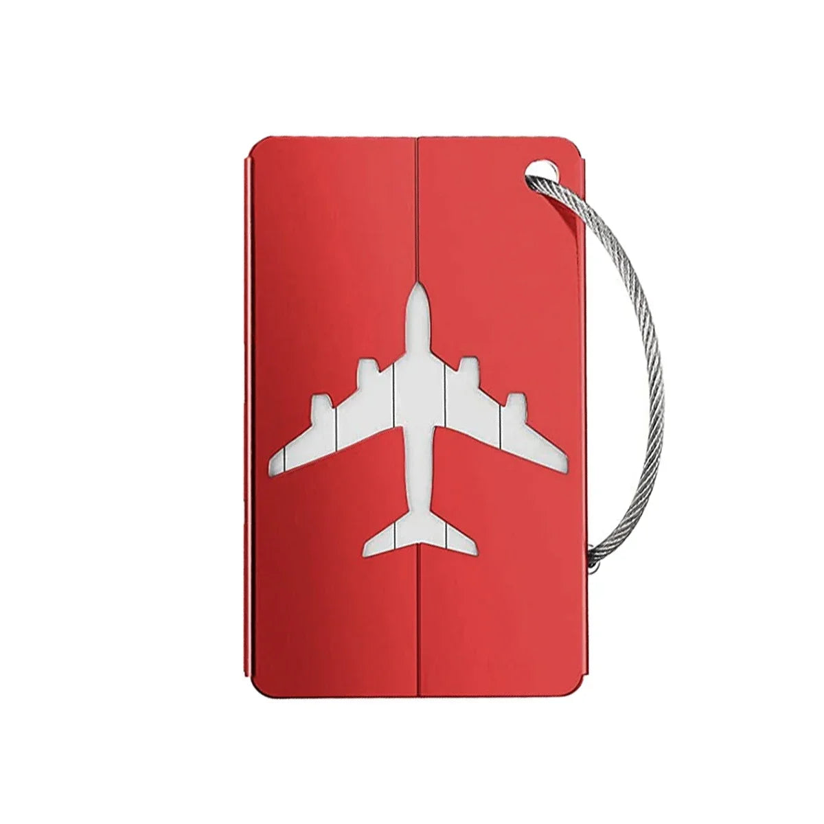 Etiquette bagage aluminium compacte et resistante. identifiez facilement vos bagages avion avec protection anti perte et fixation fiable.