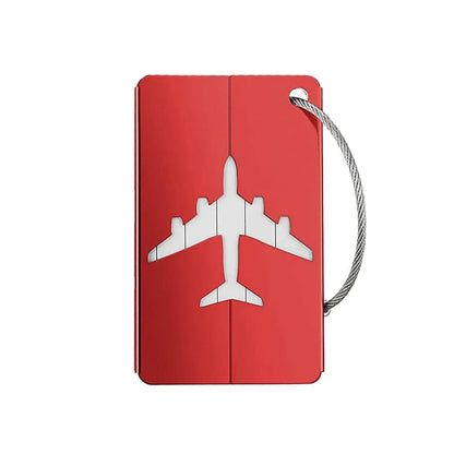 Etiquette bagage aluminium compacte et resistante. identifiez facilement vos bagages avion avec protection anti perte et fixation fiable.