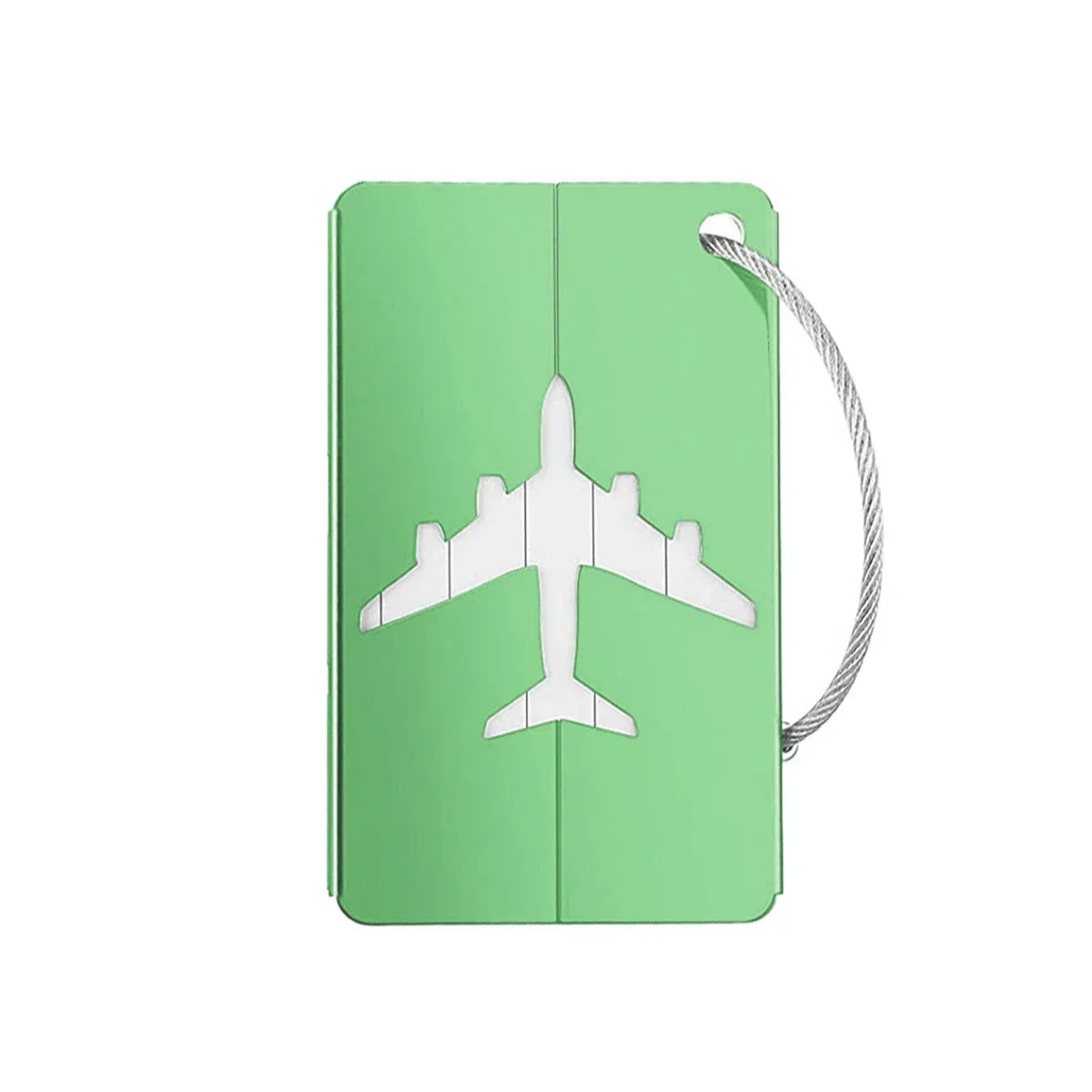 Etiquette bagage aluminium compacte et resistante. identifiez facilement vos bagages avion avec protection anti perte et fixation fiable.