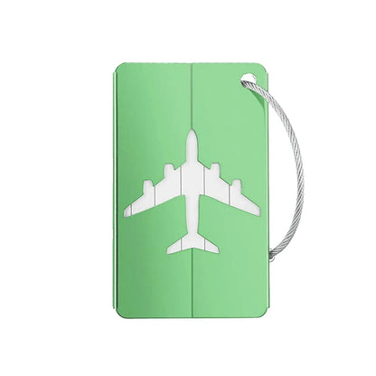 Etiquette bagage aluminium compacte et resistante. identifiez facilement vos bagages avion avec protection anti perte et fixation fiable.