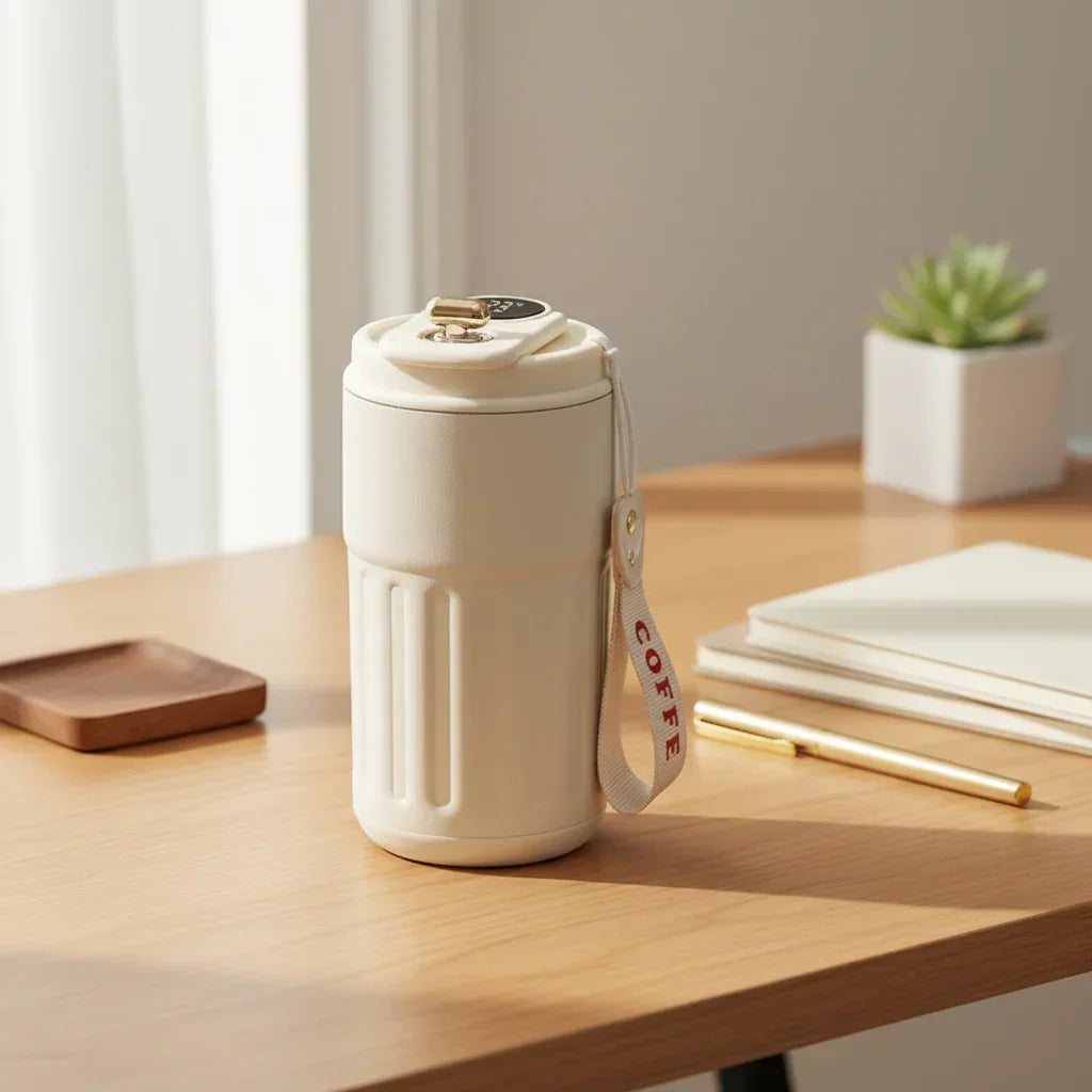 Mug isotherme ThermoSmart Chic de Thermosmartshop, thermos avec affichage température, bureau
