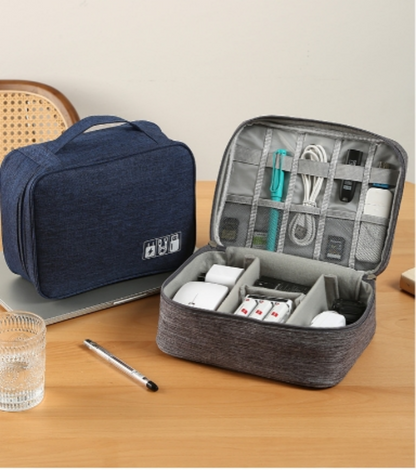organisateur de câble de voyage étanche 24x18cm, sac rangement électronique multipoches