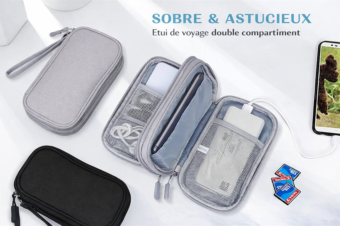 Organisateur câble voyage | TechNest™