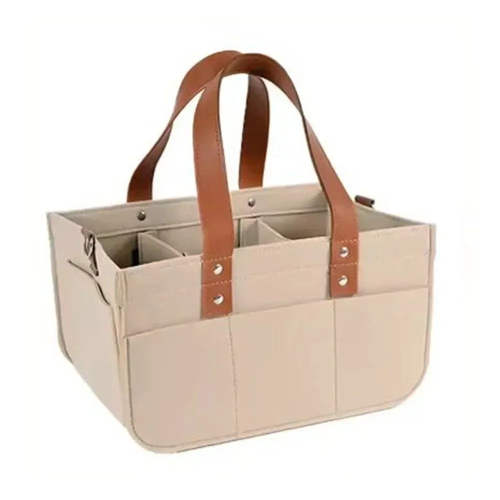 Organisateur de poussette universel Babytidy rangementchic beige, sac à poches multiples