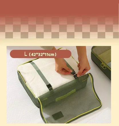 organisateur de valise cabine vert, set rangement voyage, accessoires bagages
