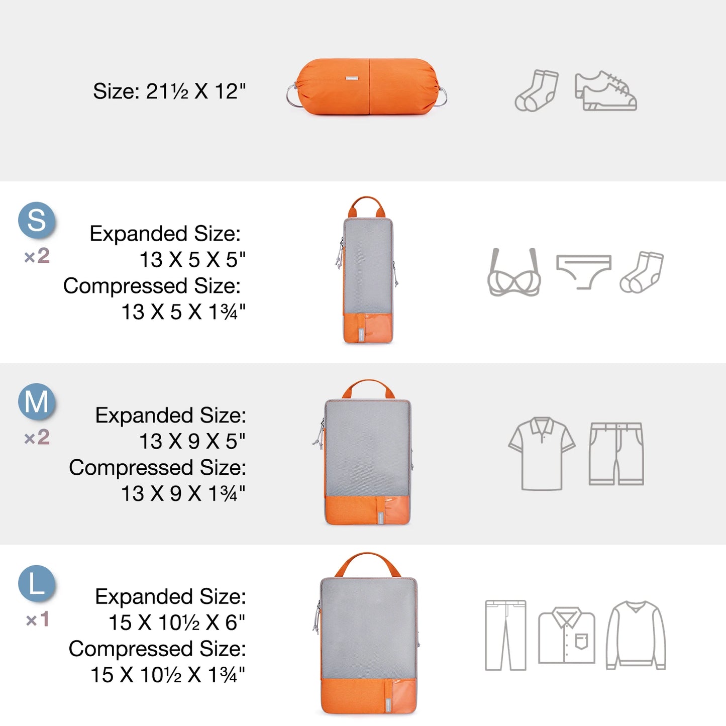 Set organisateur de valise étanche et compressible, pochettes et sacs de voyage pour organisation optimale des bagages