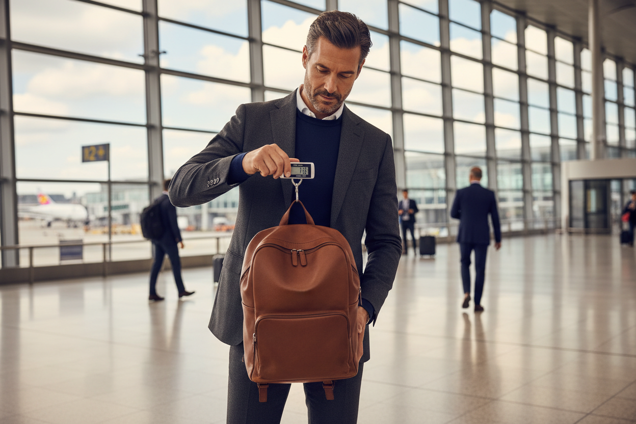 Pèse-bagage – Homme à l'aéroport CDG