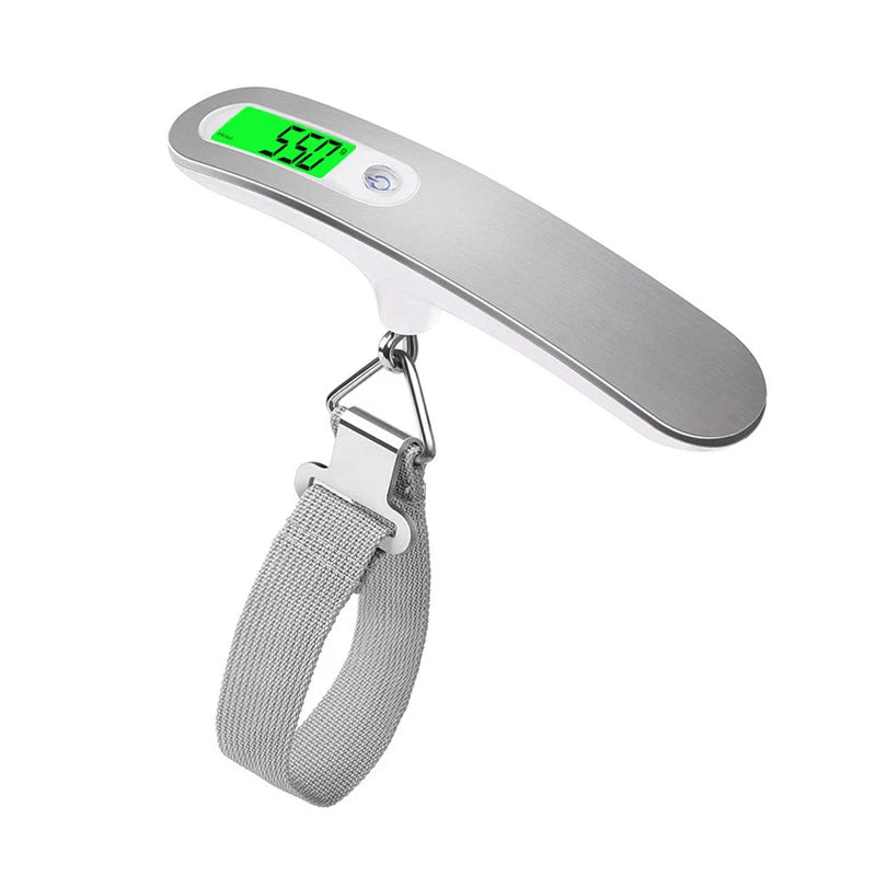 pese bagage BagCheck Pro ecran LCD vert sangle blanche 50kg precision 10g variante sangle blanche