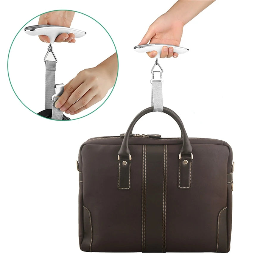 pese bagage BagCheck Pro ecran LCD vert sangle blanche 50kg precision 10g utile en deplacement