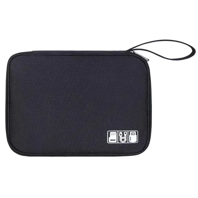 Sac de rangement Organiseur Tech pour accessoires électroniques – pochette de voyage imperméable pour câbles, chargeurs, SSD, cartes mémoire et gadgets, idéale pour optimiser l’organisation dans une valise ou un sac à dos