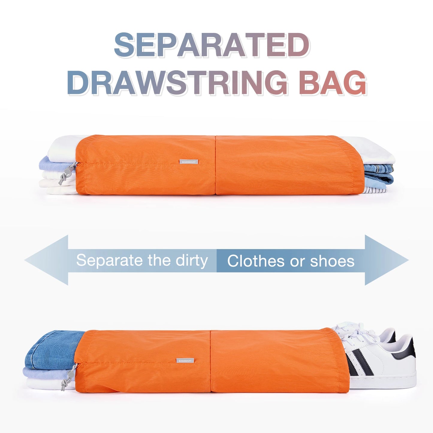 Organisateur de valise cabine compressible avec set de rangement voyage, gain de place par compression pour vêtements et accessoires