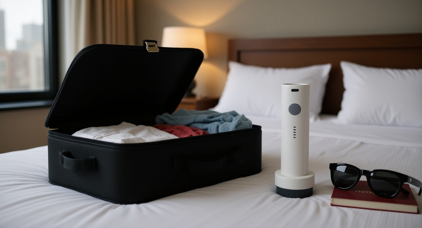 Pompe compression sous vide sac voyage, solide