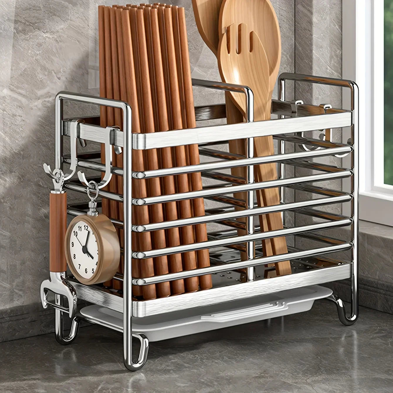 porte-ustensiles de cuisine mural sans perçage, support d’ustensiles de cuisine en acier inoxydable, porte-couverts mural design moderne, organisateur d’ustensiles de cuisine gain de place, porte-ustensiles de cuisine pour petits espaces, support mural de cuisine inox avec crochets, porte-ustensiles mural élégant effet inox, rangement mural pour ustensiles de cuisine compact, support cuisine sans vis ni colle inox, porte-ustensiles cuisine adhésif sans perçage, porte-ustensiles cuisine suspendu design, orga