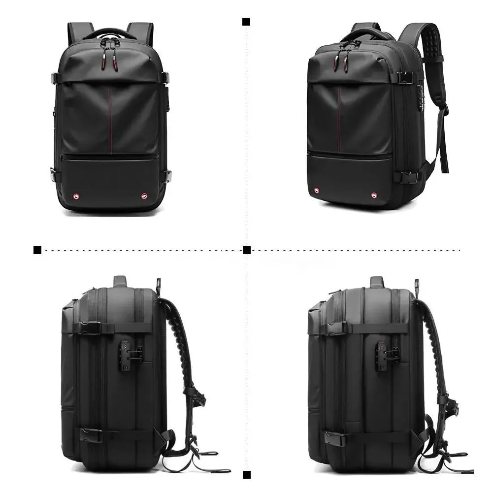sac a dos cabine compression sous vide , dispositif de compression intgrée en un clic , vue du produit des 4 cotés