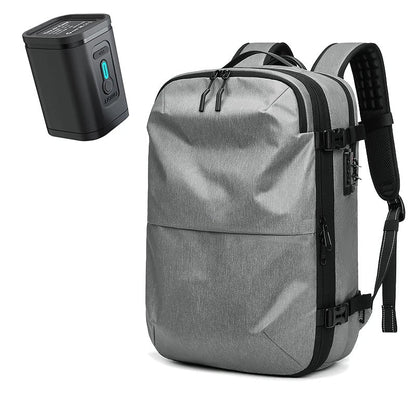Sac à dos Compession Slim Évasion argent avec pompe, accessoire voyage cabine