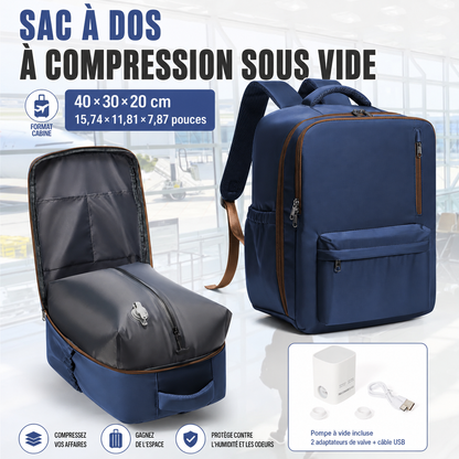 Sac a dos compression sous vide | CompressFly™