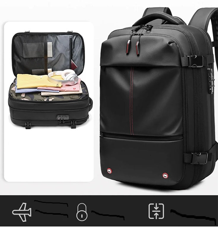 sac à dos compression sous vide AirVault, bagage cabine, rangement voyage optimisé