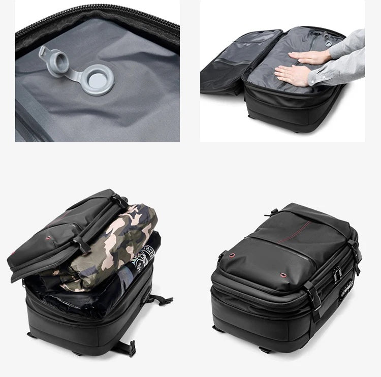 Sac à dos compression sous vide AirVault pour voyage, gain de place bagages