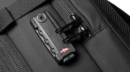 sac à dos compression sous vide avec fermeture TSA, sécurité bagage voyage