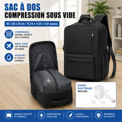 Sac a dos compression sous vide | CompressFly™