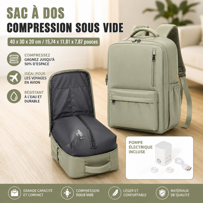 Sac a dos compression sous vide | CompressFly™