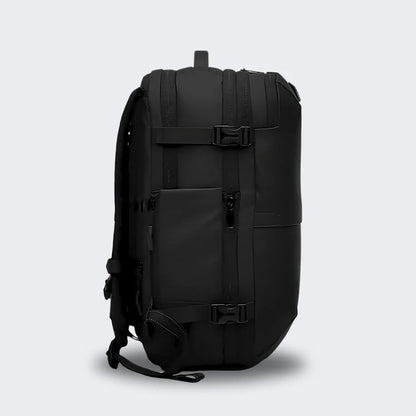 sac à dos compression sous vide Evasion Slim côté, rangement voyage, noir, poches multiples
