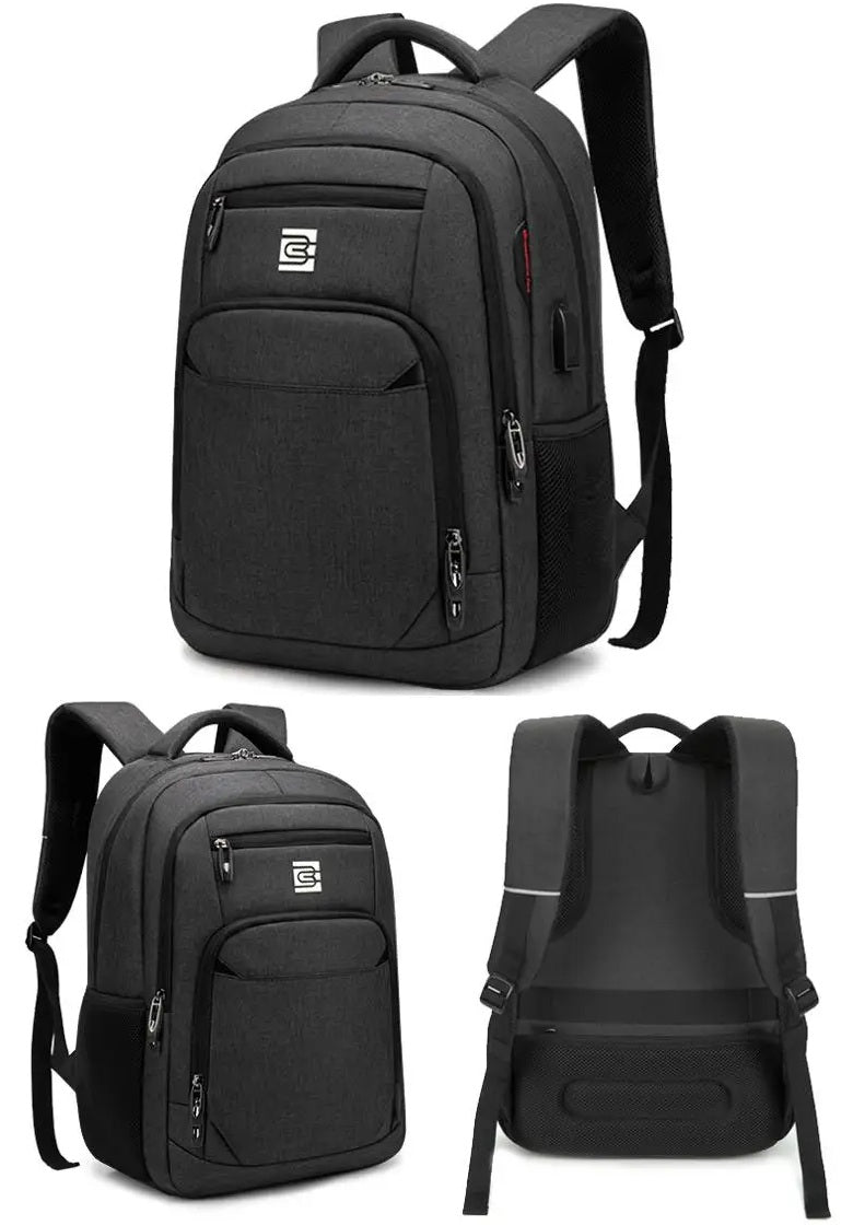 Sac a dos compression sous vide CabinePress™ : sac cabine 35L + pompe USB 1300mAh + sac compression 17L. Réduction 70% du volume. Port USB, ordinateur 15.6″.