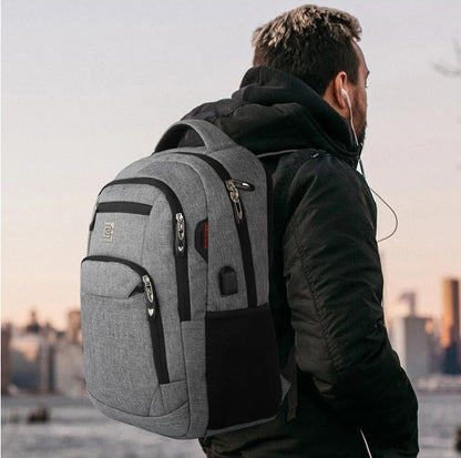 Sac a dos compression sous vide CabinePress™ : sac cabine 35L + pompe USB 1300mAh + sac compression 17L. Réduction 70% du volume. Port USB, ordinateur 15.6″.