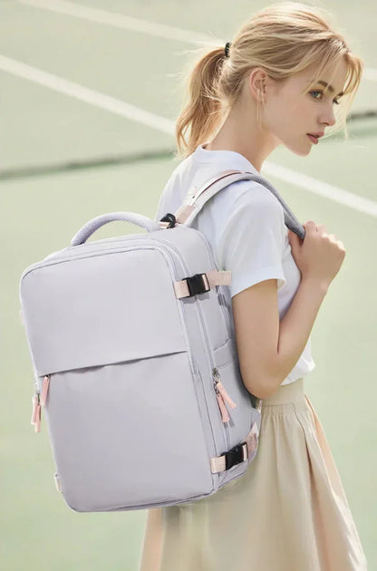Sac a dos voyage AirCompresX™ cabine Wizzair 40x30x20, compression sous vide, multifonction et ergonomique. Voyagez léger et organisé !