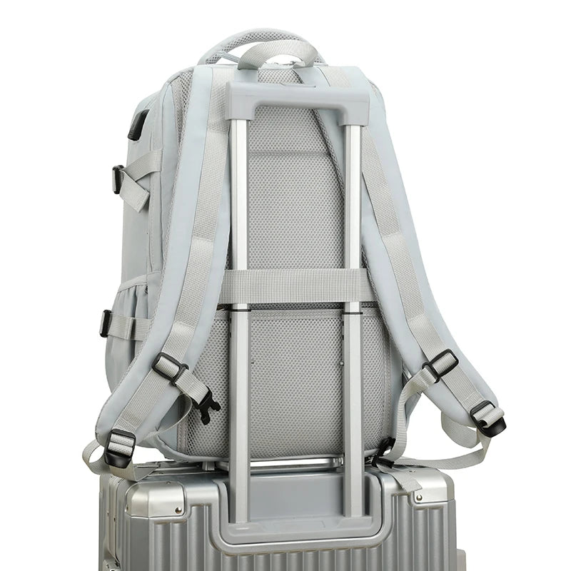 sac a dos voyage avion avec compartiment ordinateur attache valise