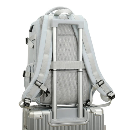 sac a dos voyage avion avec compartiment ordinateur attache valise